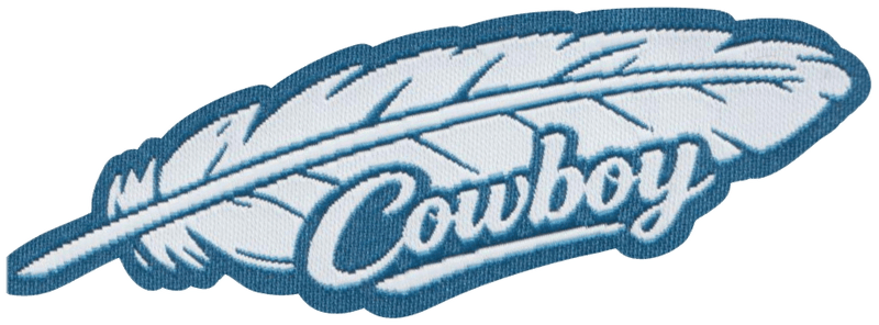 Custom woven cowboy hat patch